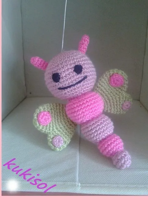 sonajero-mariposa | MIS CREACIONES DE AMIGURUMI | Pinterest sonajero-mariposa | MIS CREACIONES DE AMIGURUMI | Pinterest