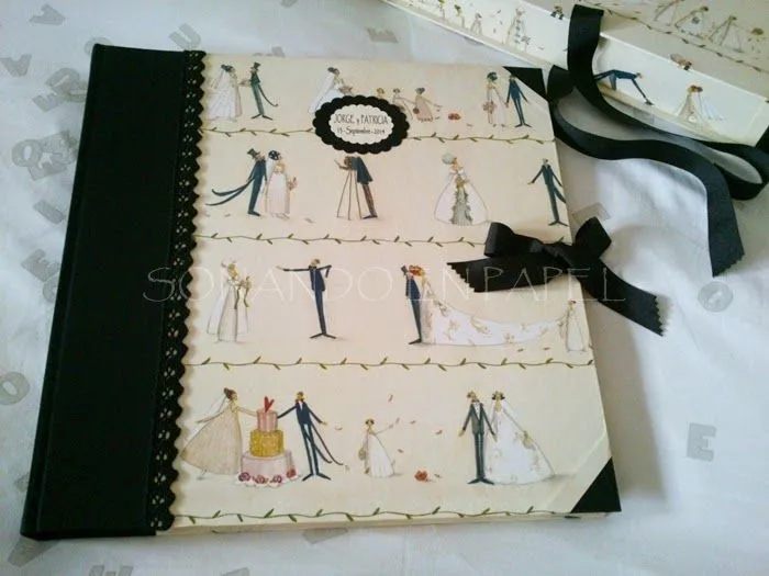 Soñando en papel: CONJUNTO DE BODA : ALBUM Y CAJA NOVIOS NEGRO CON ... Soñando en papel: CONJUNTO DE BODA : ALBUM Y CAJA NOVIOS NEGRO CON ...