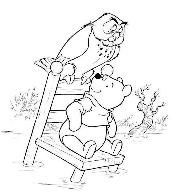 Sonhando com cores: Ursinho Pooh - para colorir - Disney