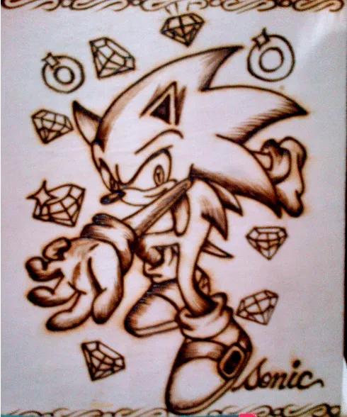 SONIC GRABADO EN MADERA by EliseTheHedgehog26 on DeviantArt