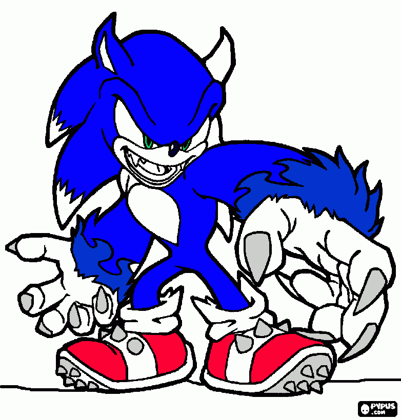 sonic lobo Colouring Pages