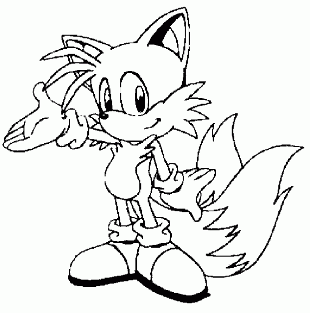 Dibujo de Tails para colorear. Dibujos infantiles de Tails ... Dibujo de Tails para colorear. Dibujos infantiles de Tails ...