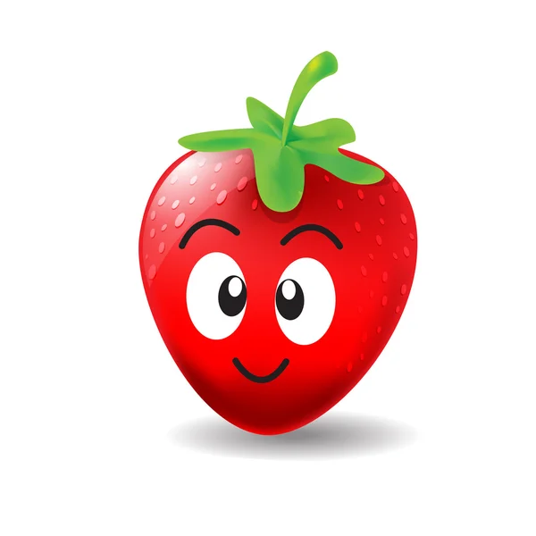 Sonrisa de fresa de la historieta — Vector stock © thekaikoroez ...