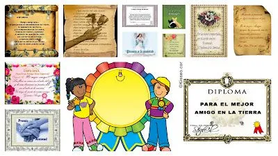 Sonrisas de Colores: Diplomas a la Amistad para imprimir Sonrisas de Colores: Diplomas a la Amistad para imprimir