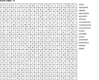 SOPA DE LETRAS PARA MI 3º C