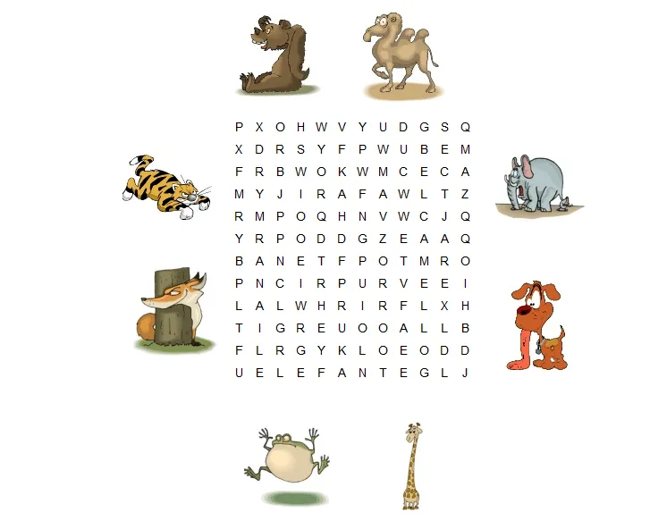 SOPA DE LETRAS DE ANIMALES - Orientación Andújar - Recursos Educativos SOPA DE LETRAS DE ANIMALES - Orientación Andújar - Recursos Educativos