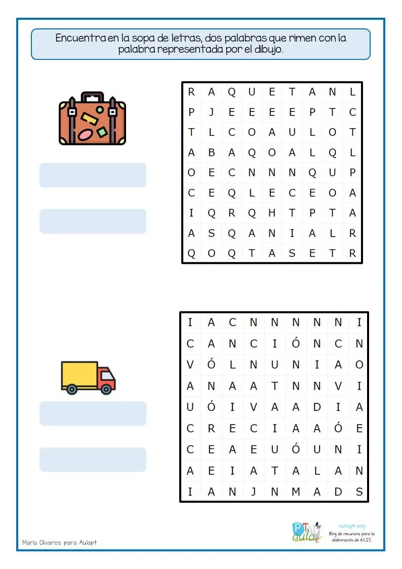 sopa de letras Archivos - Aula PT