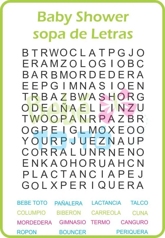Crucigramas para imprimir baby shower gratis - Imagui Crucigramas para imprimir baby shower gratis - Imagui