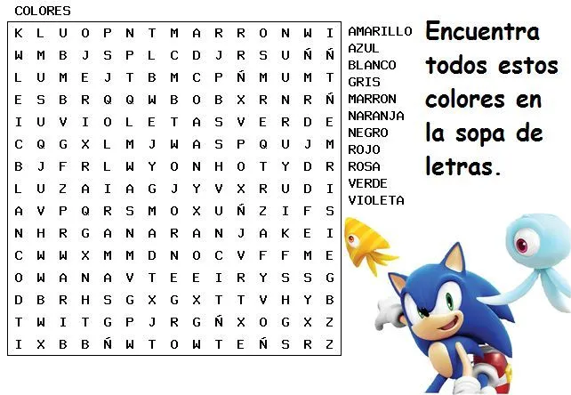 Sopa de letras: colores | Colores | Pinterest Sopa de letras: colores | Colores | Pinterest