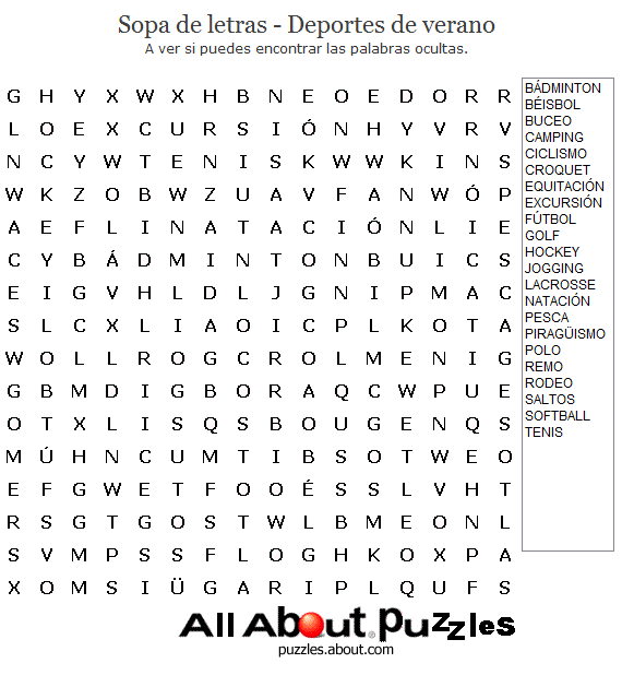 espanol - sopa de letras on Pinterest | Alphabet Soup, Verano and ...