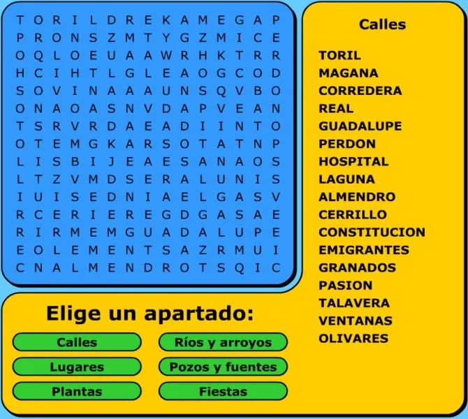 Sopa De Letras Español - espacioarcade.com juegos gratis online Sopa De Letras Español - espacioarcade.com juegos gratis online