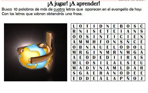 SOPA DE LETRAS PARA EL EVANGELIO DEL DOMINGO | Catequesis de Cádiz ... SOPA DE LETRAS PARA EL EVANGELIO DEL DOMINGO | Catequesis de Cádiz ...