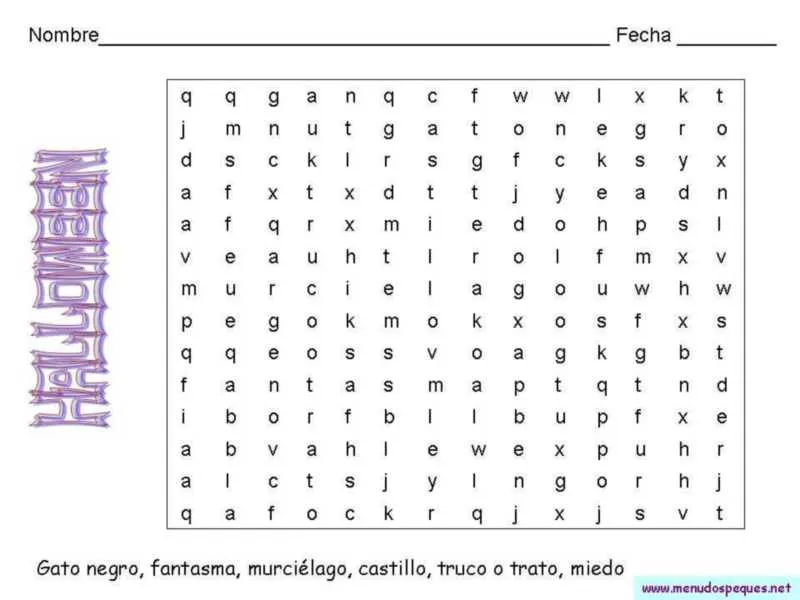 Sopa de letras Halloween 02