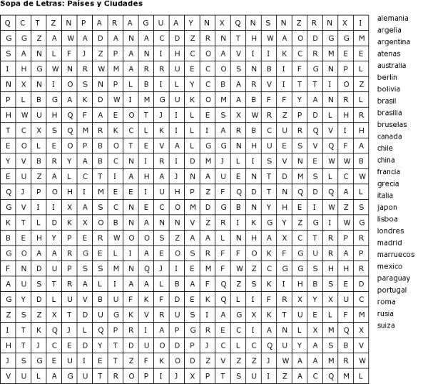 Sopa De Letras Para Imprimir | Haz click sobre la imagen para ...