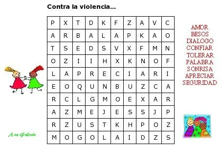 Sopa de letras para niños de primaria para imprimir - Imagui