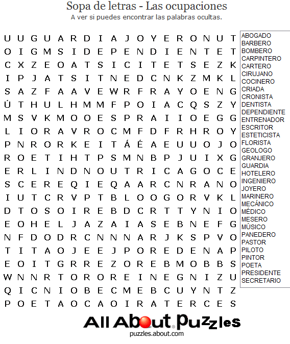 Sopa de letras - Las ocupaciones | Google Search, Search and Google