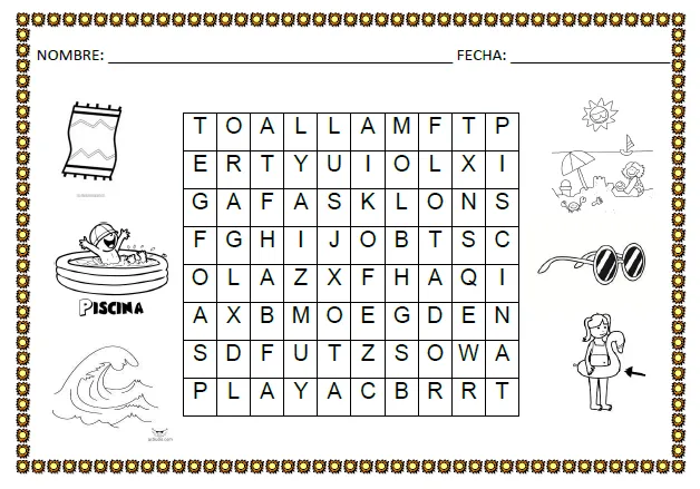sopa de letras | Los peques de Marta
