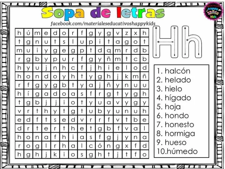 SOPA DE LETRAS PARA TRBAJAR LAS PALABRAS – Imagenes Educativas