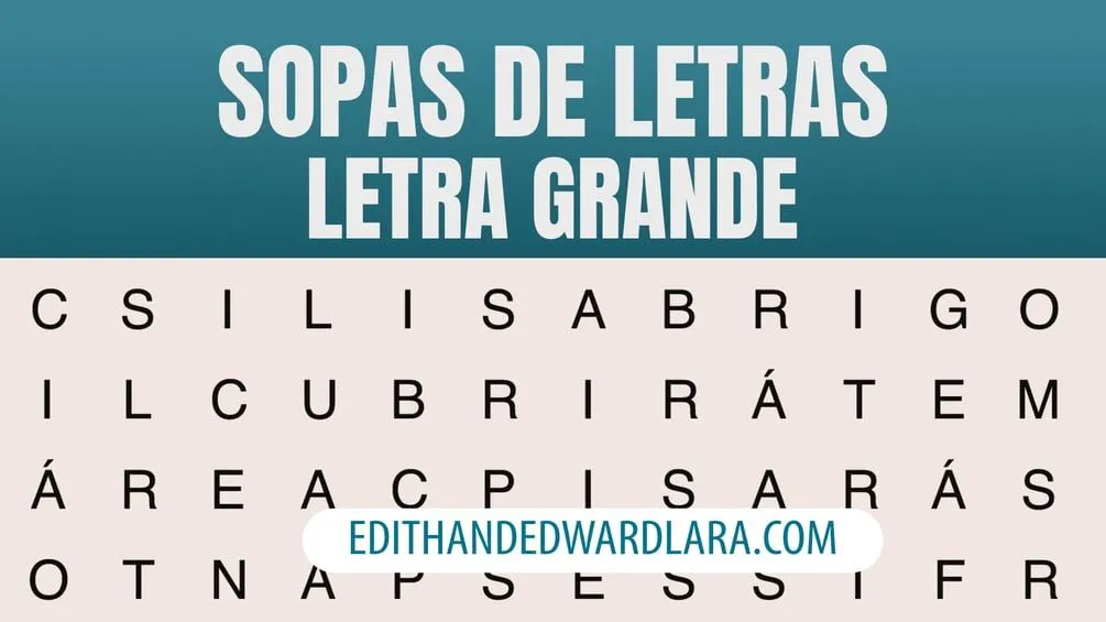 Sopas de Letras de la Biblia en Letra Grande en Formato PDF Sopas de Letras de la Biblia en Letra Grande en Formato PDF