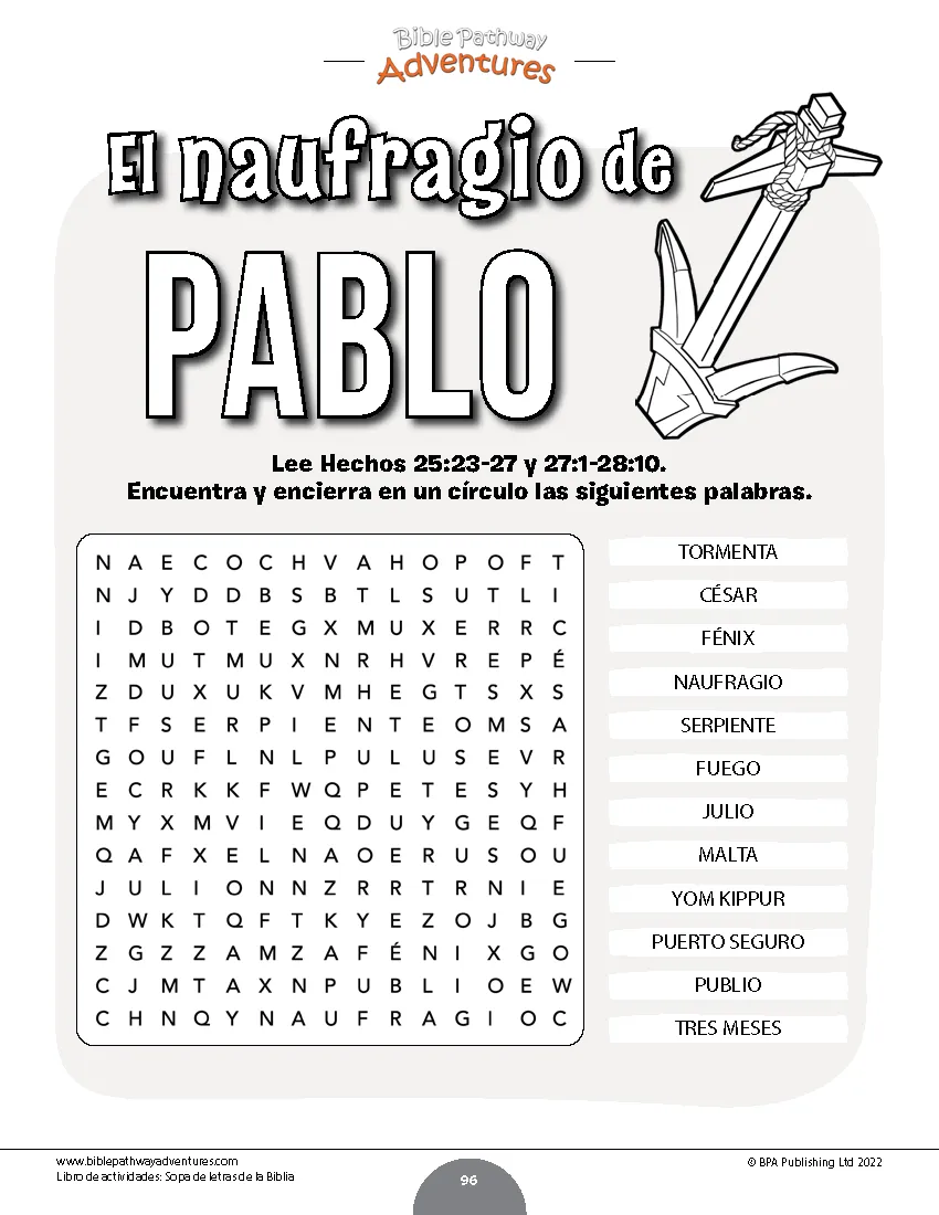 Sopas de letras de la Biblia: Libro de actividades – Bible Pathway Adventures Sopas de letras de la Biblia: Libro de actividades – Bible Pathway Adventures