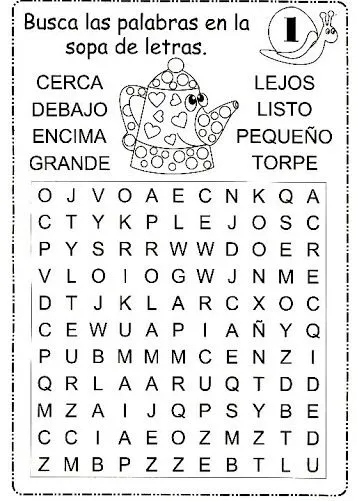 SOPAS DE LETRAS-CRUCIGRAMAS | ACTIVIDADES FOTOCOPIABLES PARA NIVEL ...