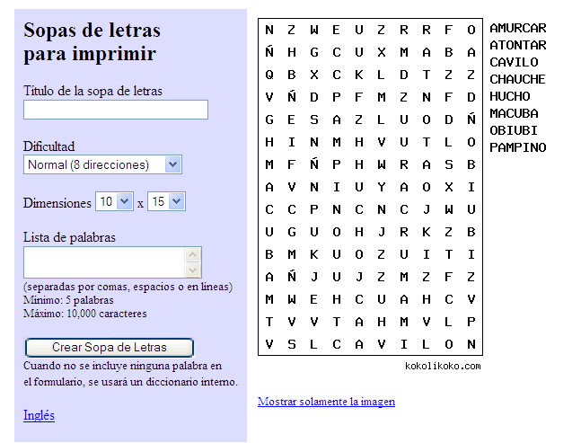Sopas de letras para imprimir | VES Newsletter's Weblog Sopas de letras para imprimir | VES Newsletter's Weblog