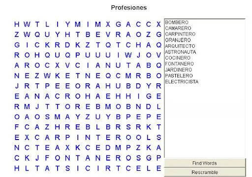 Sopa de letras oficios y profesiones para imprimir - Imagui