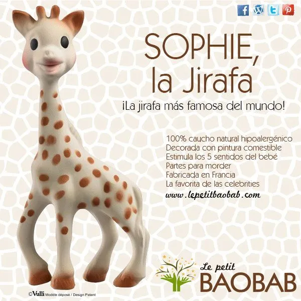 Sophie la Jirafa, un juguete orgánico y muy popular para bebés ...