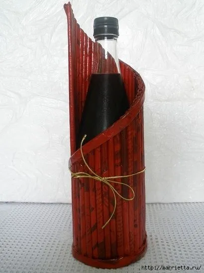 Soporte para botellas. | Cestería con periódicos | Pinterest ... Soporte para botellas. | Cestería con periódicos | Pinterest ...