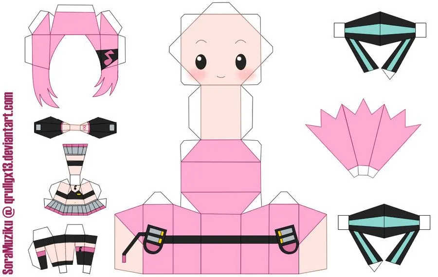 Sora_Muziku_Papercraft_by_qrullgx13 | Animepolis