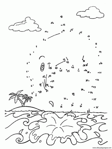 Unir con numeros un hipopotamo - Imagui