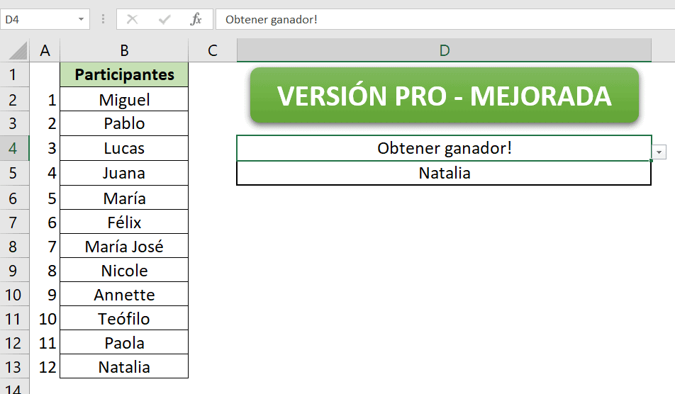 Cómo hacer un SORTEO en Excel - Excelyfinanzas.com