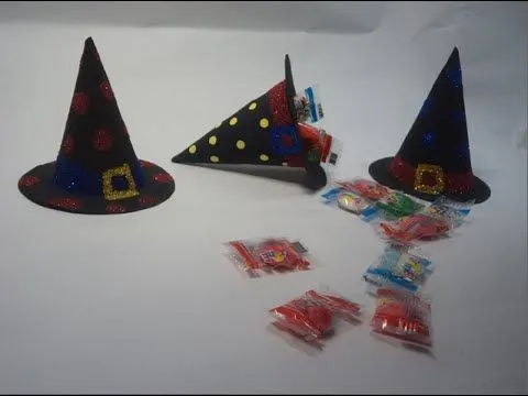 Souvenir para halloween - Como hacer sombreritos de bruja para ... Souvenir para halloween - Como hacer sombreritos de bruja para ...