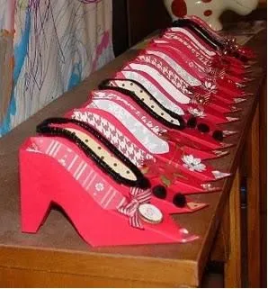 Souvenirs 15 años, zapatos de papel