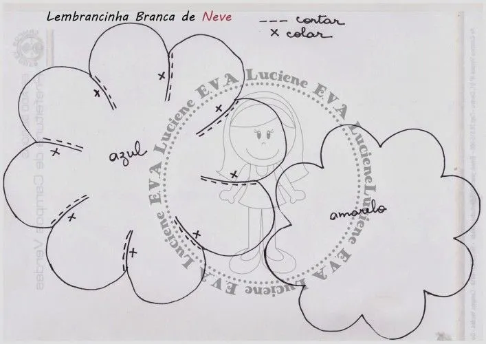 Souvenirs de Blancanieves con moldes - Todo en Goma Eva Souvenirs de Blancanieves con moldes - Todo en Goma Eva