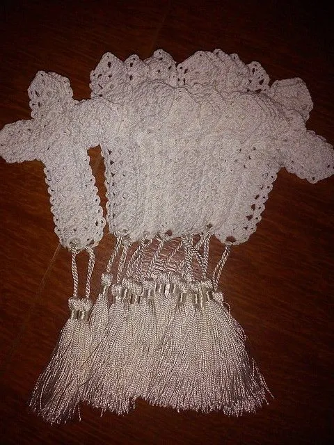 Souvenir de crochet para comunión - Imagui