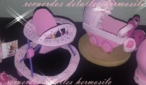 Cotillon de goma eva para baby shower - Imagui