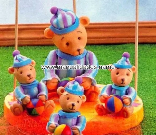 Souvenirs de ositos en Porcelana fría en Manualidades con ...