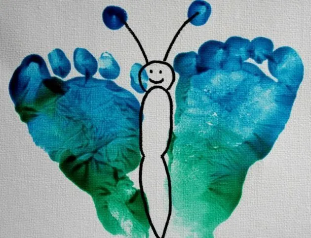 Manualidades con piecitos - Imagui