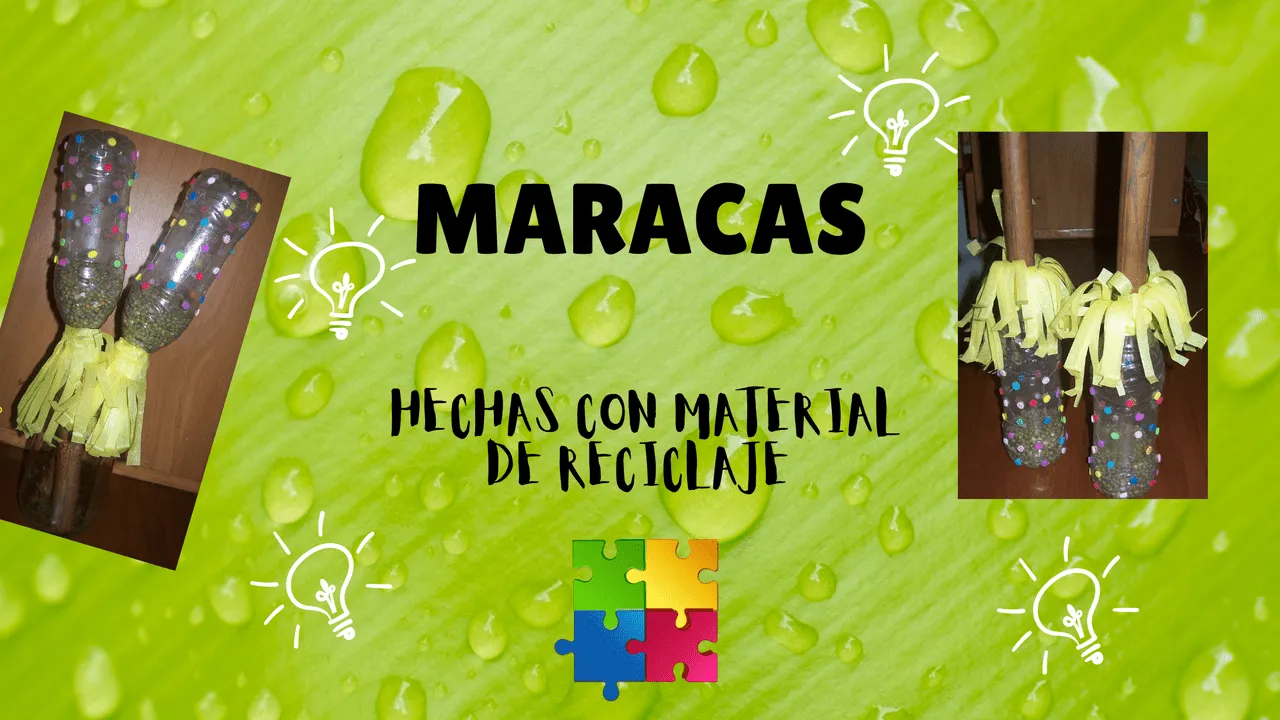 SPA|ENG] MARACAS HECHAS CON MATERIAL DE RECICLAJE / MARKS MADE WITH  RECYCLING MATERIAL