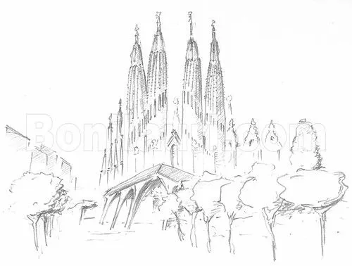 Spain, View of the Sagrada Familia by Antoni Gaudì in Barcelona ... Spain, View of the Sagrada Familia by Antoni Gaudì in Barcelona ...
