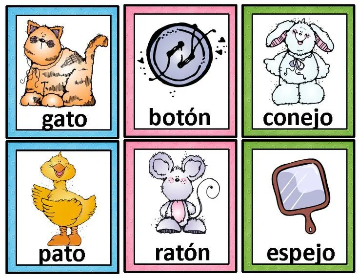 Spanish Rhyming Words. Tarjetas de palabras que riman Spanish Rhyming Words. Tarjetas de palabras que riman
