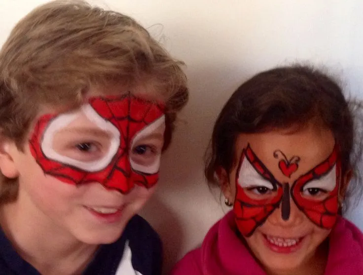 Spiderman y mariposa | Caritas pintadas | Pinterest | Spiderman