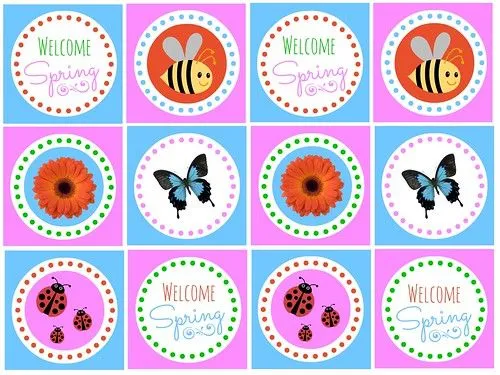 Spring Cupcake Toppers printable | Love Bakes Good Cakes Spring Cupcake Toppers printable | Love Bakes Good Cakes