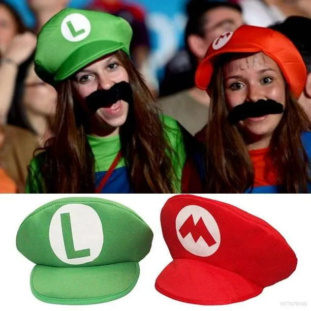 SQ2 Super Mario Bros Sombrero Luigi Gorra Cosplay Ropa Deportiva Rojo Verde  Para Adulto Niño Disfraz Gao Jiahui unisex | Walmart en línea