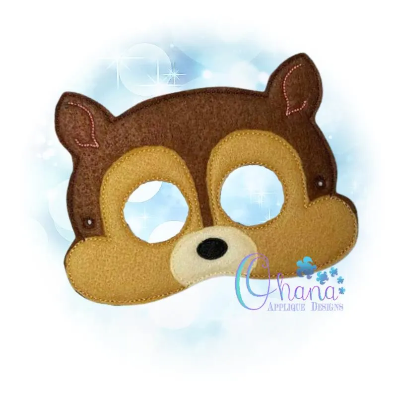 Squirrel Pretend Mask Embroidery Design - Ohana Applique Designs Squirrel Pretend Mask Embroidery Design - Ohana Applique Designs