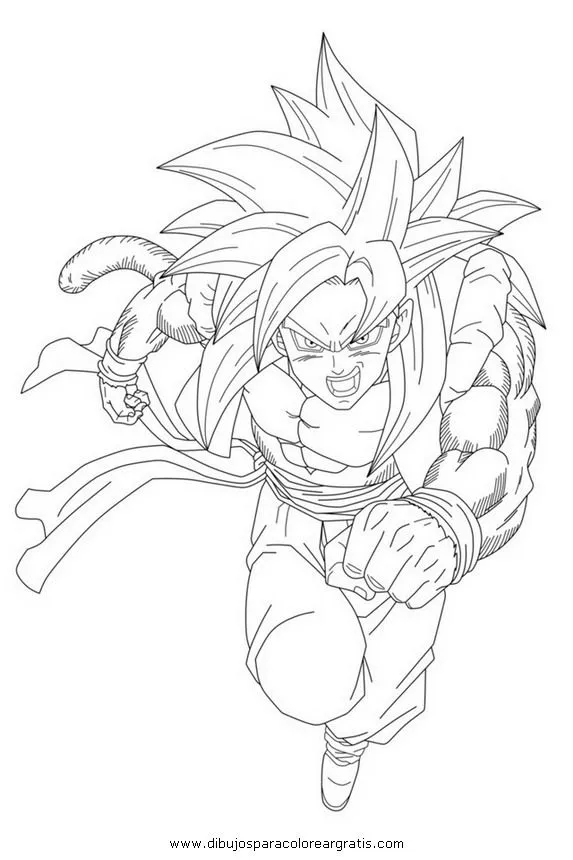 gogeta dibujo Colouring Pages