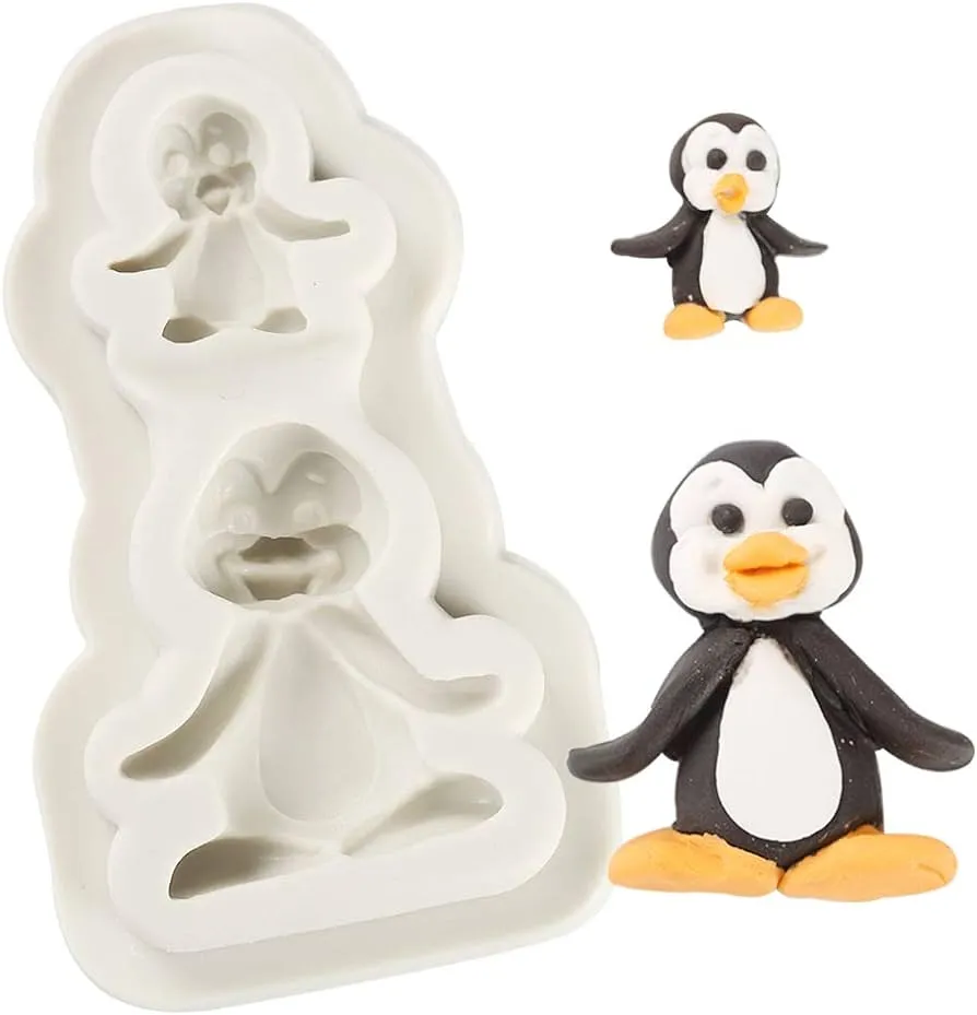 STAHY Navidad Serie De Dibujos Animados Lindo Pingüino Molde De Chocolate  Pastel De Fondant De Silicona Molde Para Hornear Utensilios Para El Hogar :  Amazon.com.mx: Hogar y Cocina