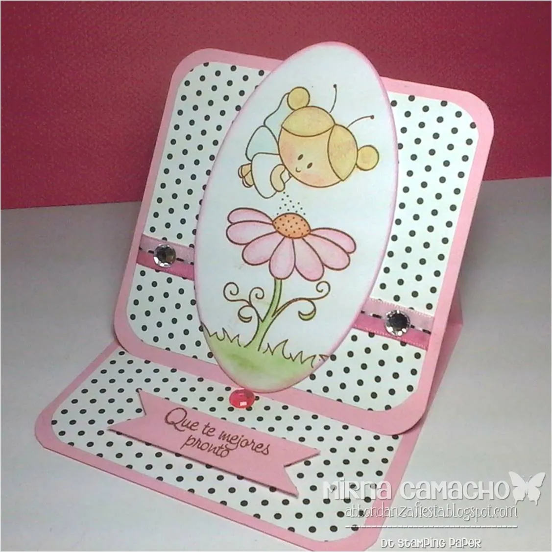 Stamping Paper: Easel Card: Que te mejores pronto Stamping Paper: Easel Card: Que te mejores pronto