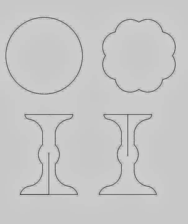 Stand para Cupcakes hecho de Cartón. Tutorial con Plantillas ... Stand para Cupcakes hecho de Cartón. Tutorial con Plantillas ...